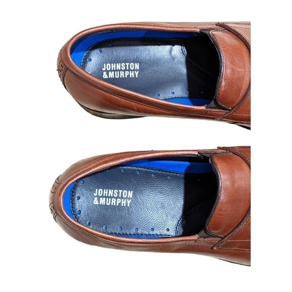 Johnston & Murphy Men's Stockton Penny Loafers Brown Leather Dress Shoes Size 8M - Picture 8 of 12